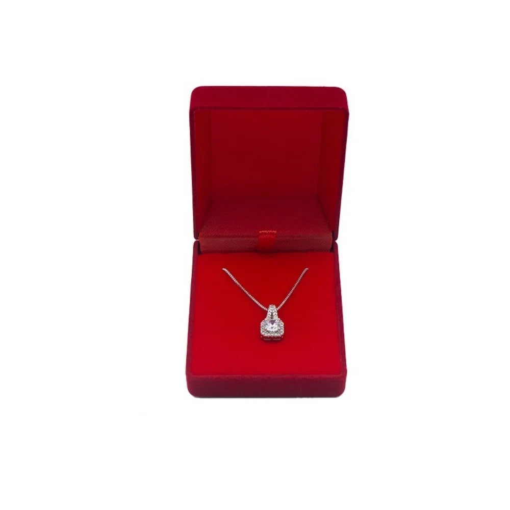 1Pcs Velvet Jewelry Box For Pendant Display Gift Boxes Jewellery Packaging Storage Box Necklace Holder Pendant Box Storage Case