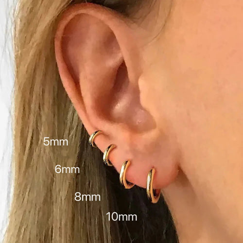 6-15mm Stainless Steel Earring for Women Men