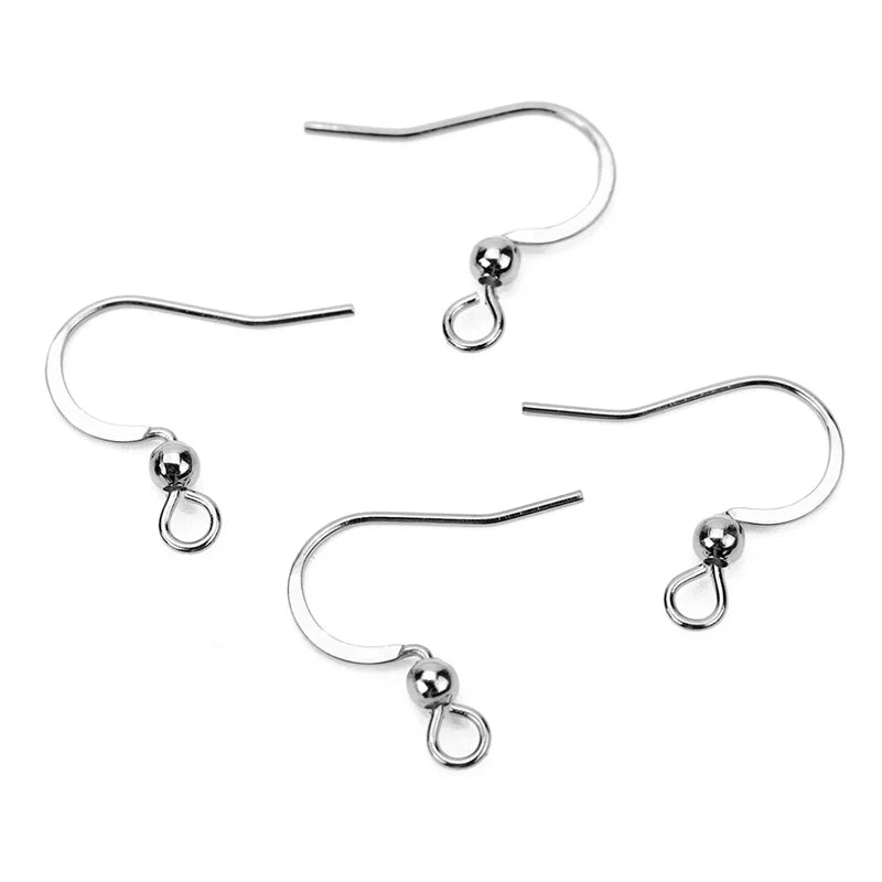 50pcs Stainless Steel Hypoallergenic Earring Hooks Diy Jewelry Making Accessories
