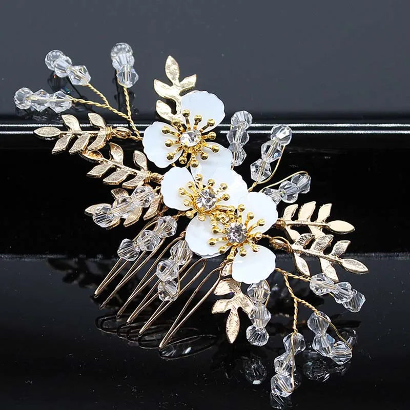 Bridal Hair Accessories Crystal Peals Hair