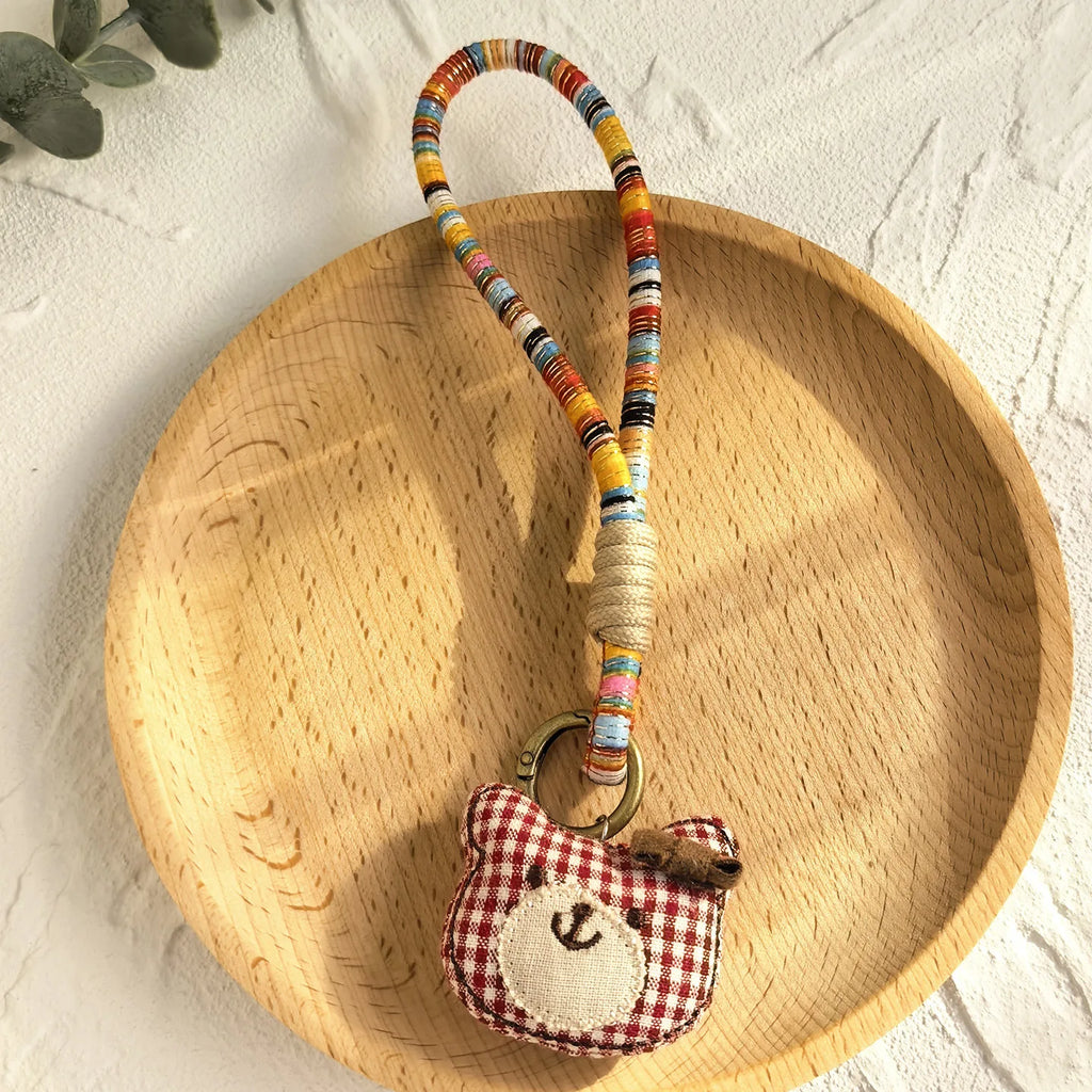 KeyChain Handcrafted Fabric Animal Pendant