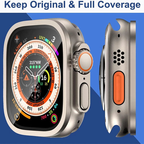 Aluminium Alloy Case+Tempered Glass for Apple Watch Ultra