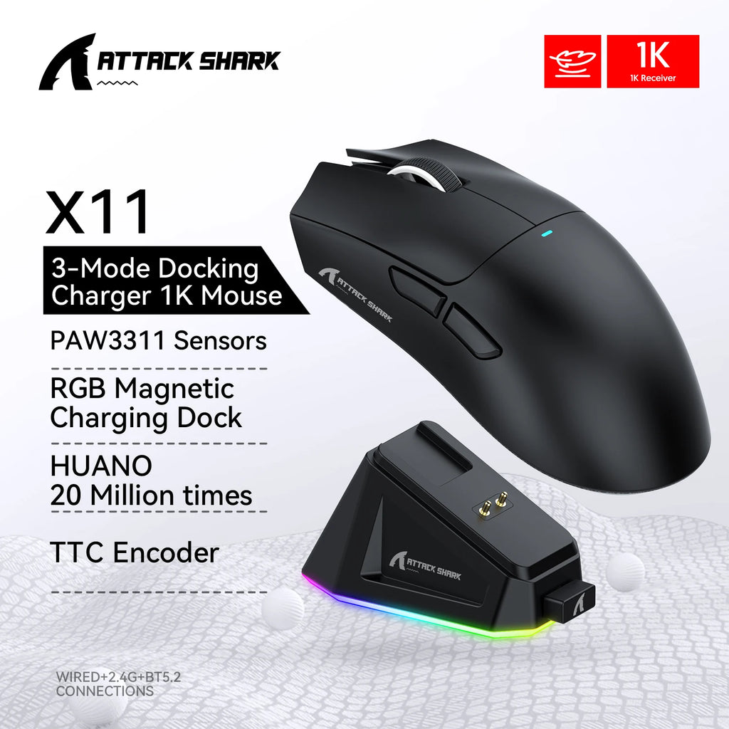 Wireless Gaming Mouse, Ergonomic, Lightweight Bluetooth