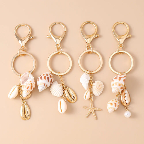 Beach Shell Keychain Women Girls