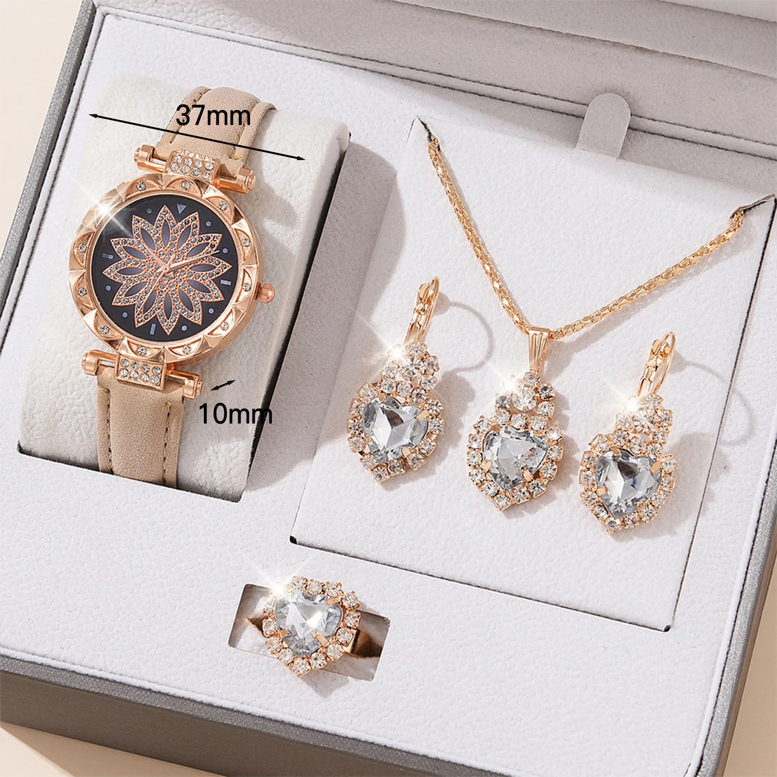 Watches Sets Gifts for Women Crystal Bling watch Jewelry Kit
