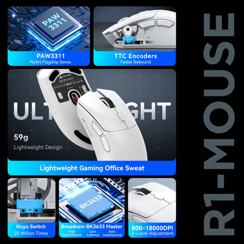 Wireless Gaming Mouse, Ergonomic, Lightweight Bluetooth