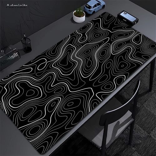 XXL Desk Mat Black And White Mousepad Large