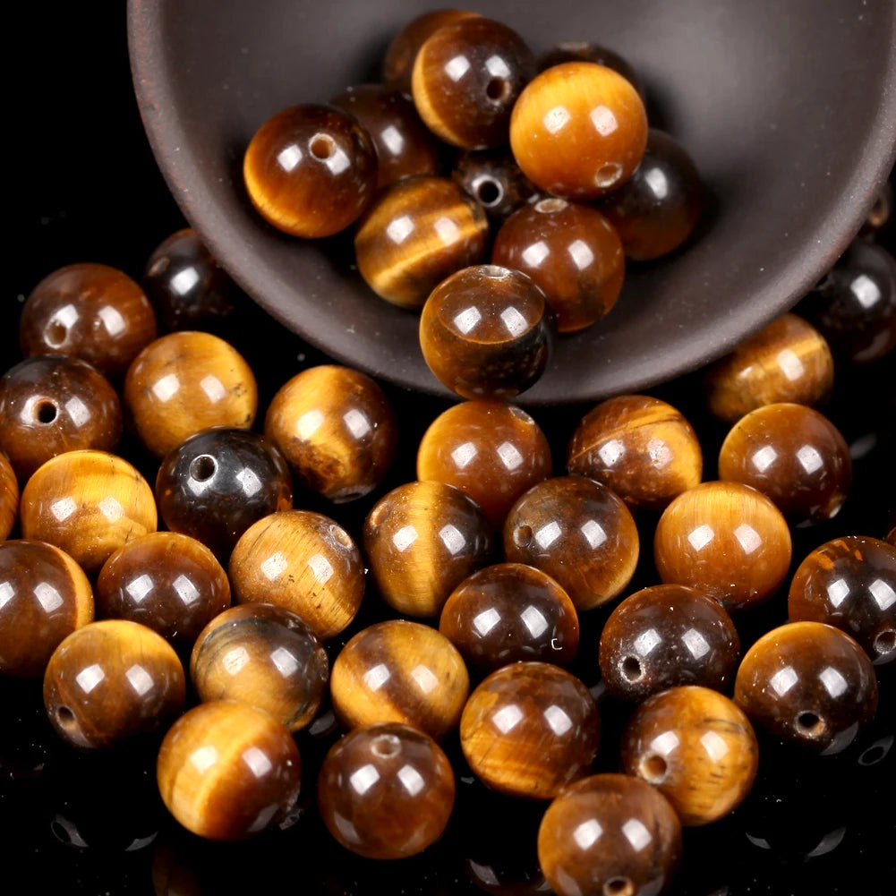 Natural Round Stone Beads For Jewelry Making DIY Bracelet