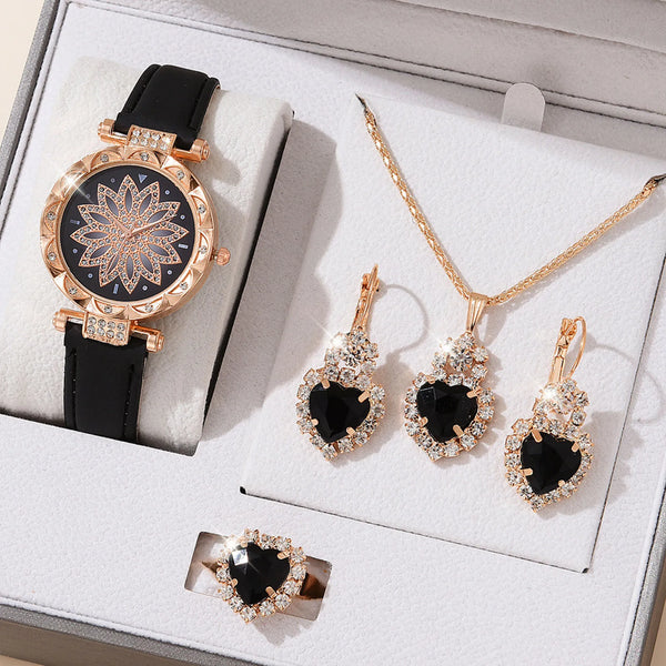 Watches Sets Gifts for Women Crystal Bling watch Jewelry Kit
