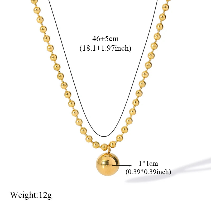 Ball Necklace Bracelet Earrings For Women