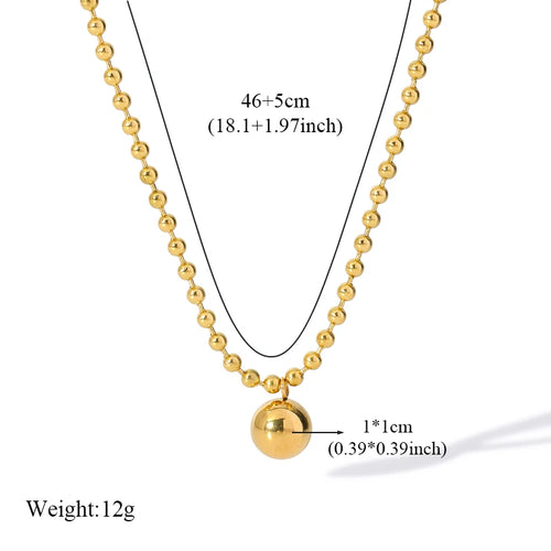 Ball Necklace Bracelet Earrings For Women