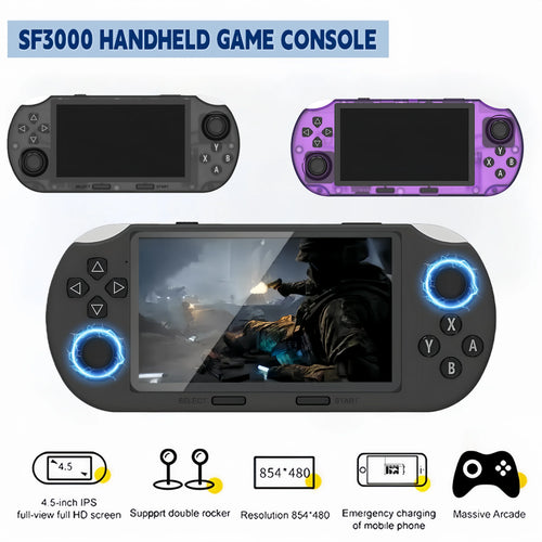 SF3000 Retro Handheld Video Game 3000mAh Portable Linux System