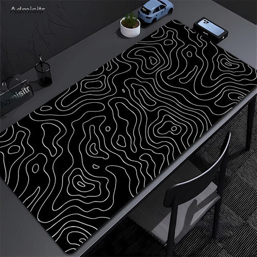 XXL Desk Mat Black And White Mousepad Large