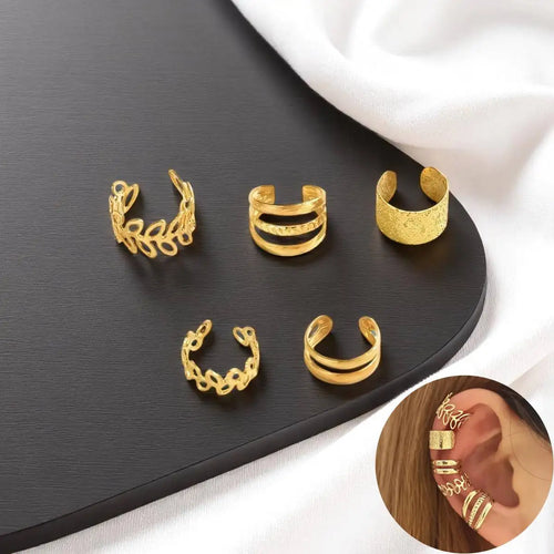 5pcs/set Trendy Elegant Design Ear Cuff CLIP EARRINGS