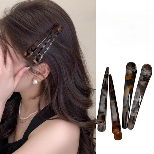 3pcs/Set Hairpins Retro Leopard Print Duckbill Hair Clips