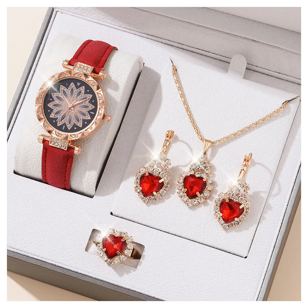 Watches Sets Gifts for Women Crystal Bling watch Jewelry Kit