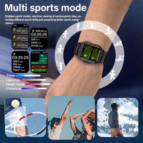 Men's Smart Watch LED Flashlight Outdoor Sports Smart Watch