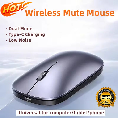 Wireless Mute Mouse for Office Game No-Noise