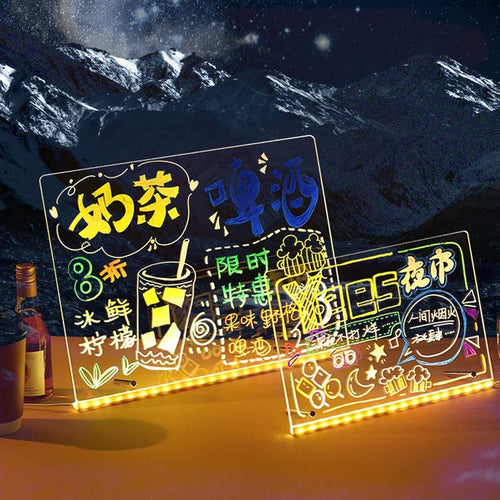 DIY Children's Glowing Drawing Lamp With 7 Colorful Pens Acrylic