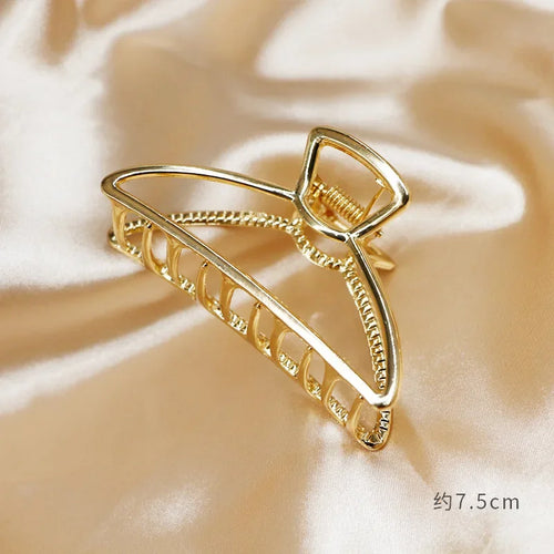 Korean Golden Hair Claws Butterfly Geometric Elegant Hair Clip