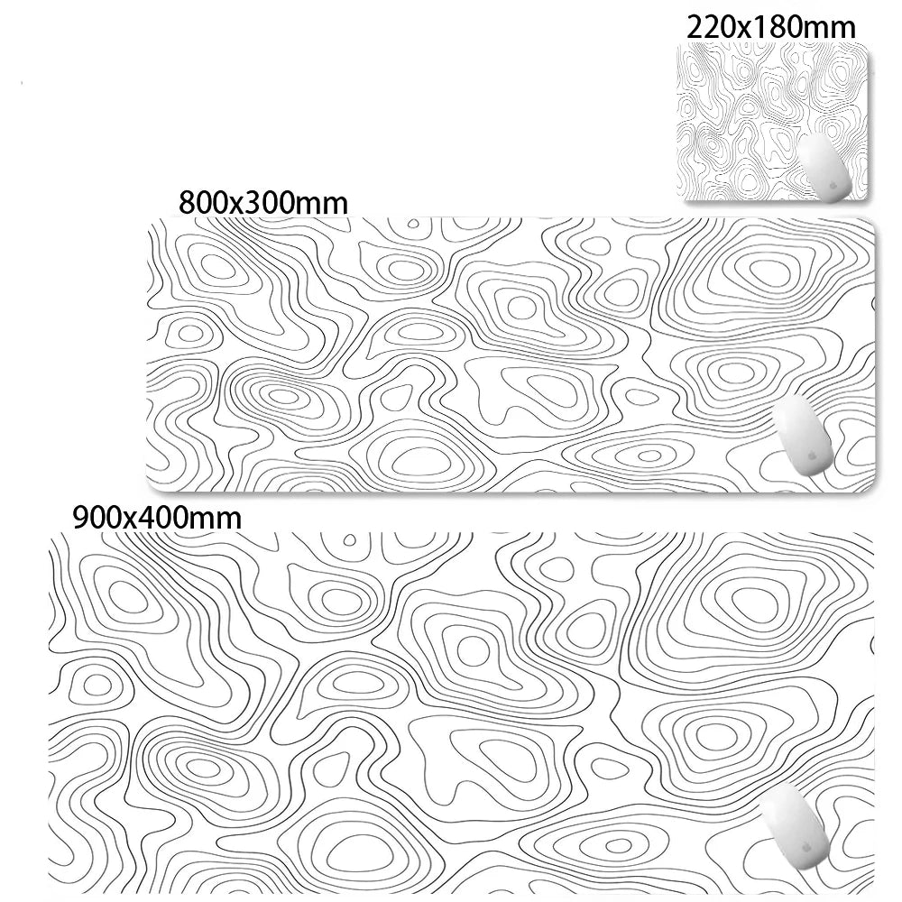XXL Desk Mat Black And White Mousepad Large