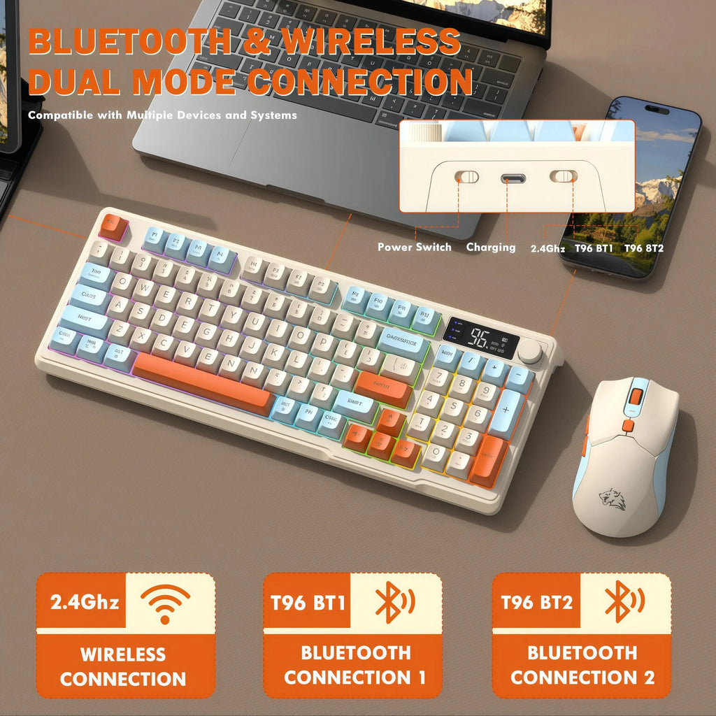 Freewolf T96 Gaming Wireless Keyboard and Mouse