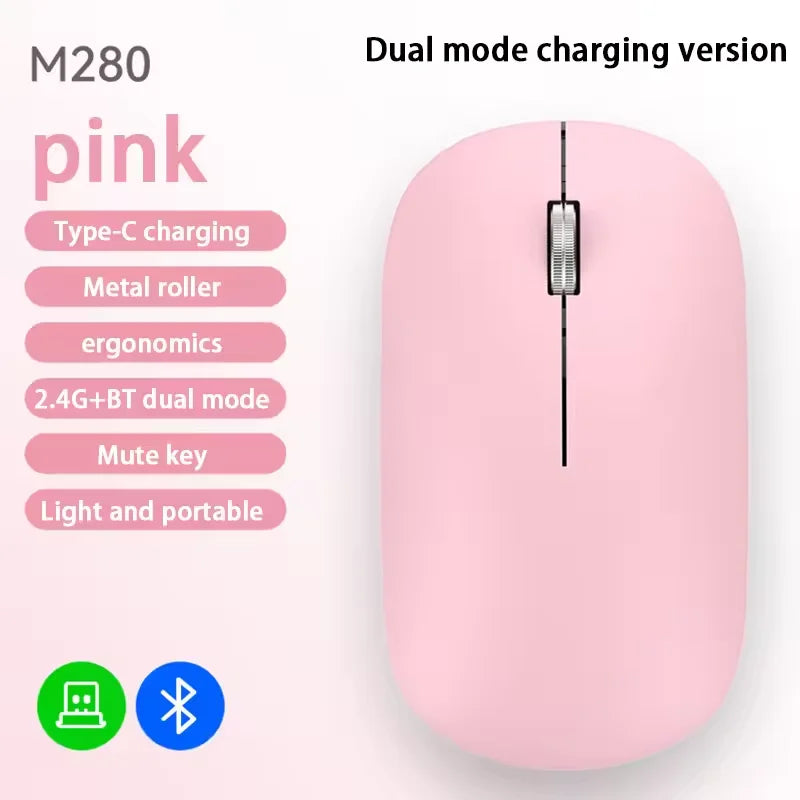 Wireless Mute Mouse for Office Game No-Noise