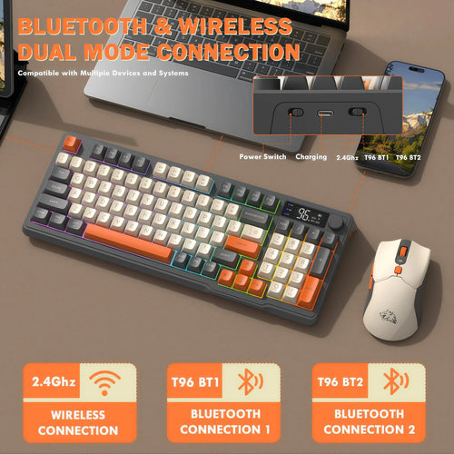 Freewolf T96 Gaming Wireless Keyboard and Mouse