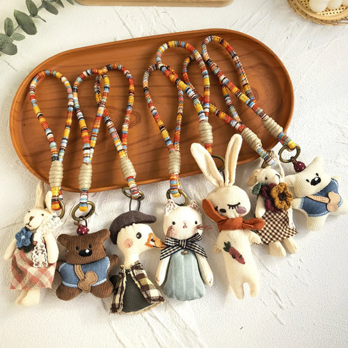 KeyChain Handcrafted Fabric Animal Pendant