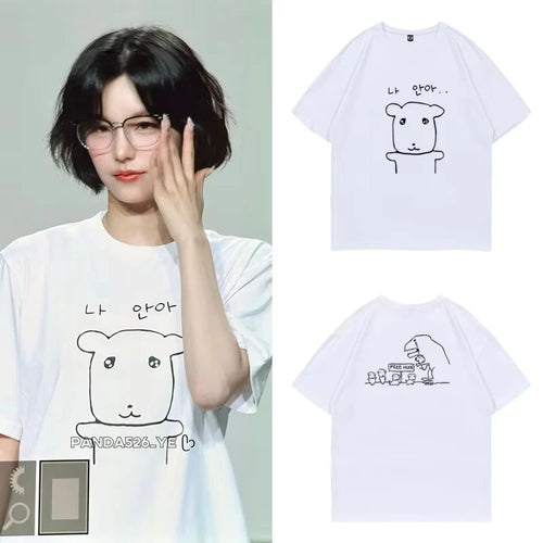 Women's Cute Slim Round Neck T-shirt