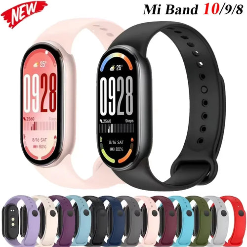 Soft Official Silicone Strap for Xiaomi Mi Band 10 Sports Smart Bracelet