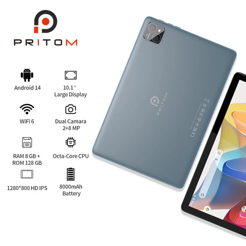 Android 14 Tablet, 10 Inch, Octa-Core, 5G WiFi